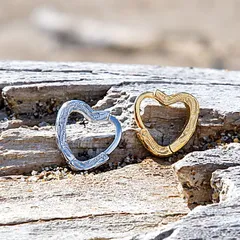 片耳用 ハワイアンジュエリー ピアス レディース フープ ハート スクロール サージカル ステンレス