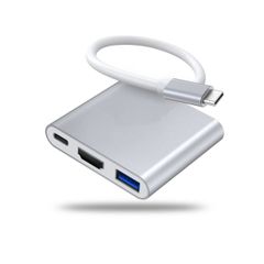 【在庫処分】to HDMI Type-C 変換アダプター 4k 解像度 HDMIポート+USB 3in1 3.0高速ポート+タイプC急速PD充電ポート Matebook/MacBook Pro/MacBook Air/iPad Vikisda Pro/Gala