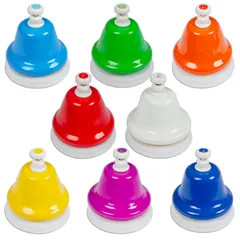 【在庫セール】Rxakudedo 8音ミュージックベル 打楽器 マレット ハンドベル ミュージックベル ハンドベル 音楽啓発、タレントショー プッシュ式