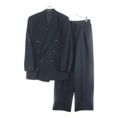 GIORGIO ARMANI (ジョルジオアルマーニ) セットアップスーツ ピンストライプ総柄 ダブルブレスト ピークドラペル テーラードジャケット 2タック スラックスパンツ