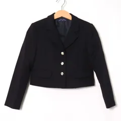 ショパンドゥ テーラードジャケット ショート丈 フォーマル 卒入園式 キッズ 女の子用 130サイズ ネイビー CHOPIN deux 【中古】