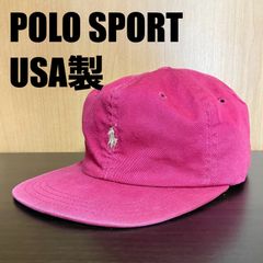 90s POLO SPORT USA製 キャップ レッド 赤