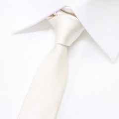 送料無料 107 DOLCE&GABBANA ドルチェ＆ガッパーナ パールホワイト ネクタイ SILK シルク