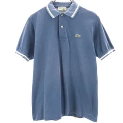 CHEMISE LACOSTE シュミーズラコステ 半袖 ポロシャツ 3 ネイビー 鹿の子 メンズ 古着
