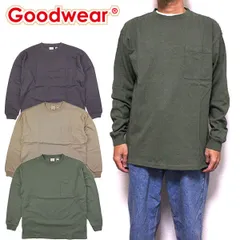 グッドウェア Tシャツ 長袖 ロンT ビッグ 袖リブ ポケット GOODWEAR 国内正規品 無地 厚手 2W7-5500 セール