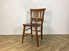 アンティーク調 ボックス付 チャーチチェア 教会 椅子 ナチュラル⑥(中古品)