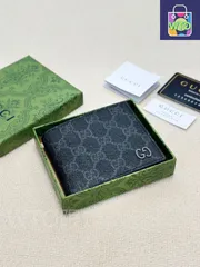 【今日特価】Gucci グッチ シルクスクリーン柄ショート財布シリーズ GG高級人工皮革使用で分解可能でファッショナブル