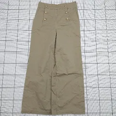 ◇ Θ ルクールブラン 綿 ワイド カジュアルチノパンツ サイズ38 ベージュ系 レディース E  【1508200023465】
