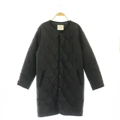 フリークスストア FREAKS STORE キルティングコート ノーカラー ロング F 黒 ブラック /AT ■OS