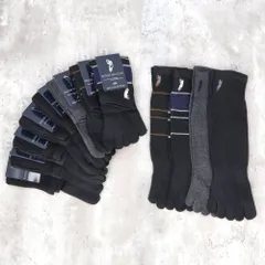 ☆ 4色アソート ☆ 紳士 五本指 クルーソックス（かかと無し） 靴下 メンズ 12足組 5本指ソックス 5本 指 ソックス 靴した くつ下 紳士靴下 クルーソックス 柄 紳士用 メンズソックス セット おしゃれ 25～27cm くつした オシャレ シンプル