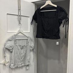 【NMTC＋】ribbon crop blouse