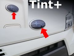 Tint+何度も貼れる エンブレム スモークフィルム(スモーク20％ 前後2枚セット) サンバーバン S321B/S321Q/S331B/S331Q 後期