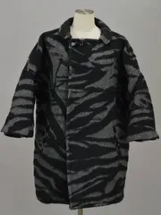 シーバイクロエ SEE BY CHLOE アルパカ混 ウール コート ブラック×グレー レディース F-L3142のサムネイル