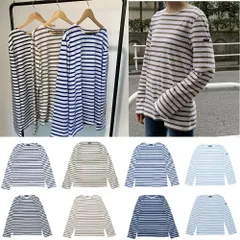 SAINT JAMES セントジェームス MINQUIERS MODERNE マンキエモダン メンズ レディース ユニセックス 長袖Tシャツ ボートネック 薄手 ロンT 綿100％ ブランド ボーダー ロゴ S M L XL 9858【ポスト投函】【ネコポス】のサムネイル