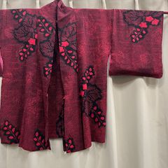 【特価】逸品 美品 正絹 総絞り 絞り 道行コート 女性 婦人 レディース 和装小物 和装 着物 留袖 訪問着 振袖 浴衣 B111805