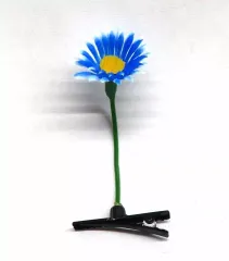 【中古】アクセサリー(非金属) 青い花 「草生えてて草 ヘアクリップ3」