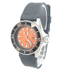 SEIKO セイコー ダイバー 2625-0010 QZ/SS デイト オレンジ文字盤 メンズ腕時計 稼動品【OE-932】
