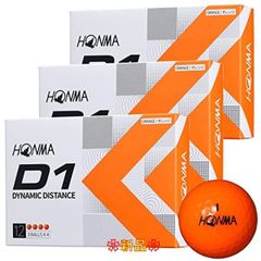 【新品未使用】 HONMA(ホンマ ゴルフ) D1 2022 ゴルフボール オレンジ BT2201 3ダースセット(36球)