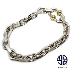 TIFFANY & CO. Tiffany ティファニー Ag925 シルバー SILVER Au750 18金 K18 MAKERS メイカーズ ワイドチェーン ブレスレット ブランド ジュエリー アクセサリー