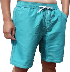 Rikkey 水着 メンズ サーフパンツ 膝丈 インナー付き 海水パンツ ハーフパンツ スイムウェア 水陸両用 速乾 ビーチパンツ( グリーン,  M)