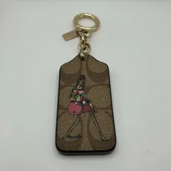 ◎【✨高級ブランド✨】coach　コーチ　キーホルダー　茶色　ブラウン　ブランド　レディース　女性　オシャレ　ハイブランド　シグネチャー　アクセサリー　小物　アンティーク　ヴィンテージ　プレゼント　ギフト　おしゃれ　かわいい　コーチ　ロゴ　デザイン　柄