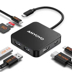 【人気商品】5Gbps超高速データ転送 SD&TFカード 3.0 C スロット 3.0+1*USB A USB-C 2*USB HDMIポート ハブ ハブ 4K30Hz 急速充電 対応 PD 100W MacBook Type-C USB Pro/Airおよび