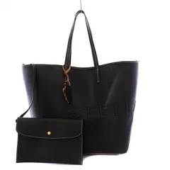 ステラマッカートニー STELLA McCARTNEY ロゴ モノクローム ラージ トートバッグ ハンドバッグ ブラック 7B0048 WP0423 /KH