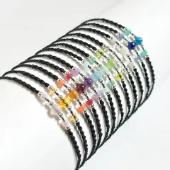 【セット割】静電気防止ブレスレット｜虹色ジュエル｜組合せ自由な2本セット　選べる誕生石