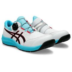 asics 安全靴 BOAシステム ホワイト ブルー - メルカリ