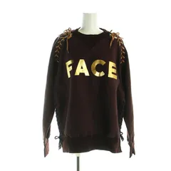 ファセッタズム FACETASM TIED UP SWEAT スウェット トレーナー 長袖 ロゴプリント 編み込み リボン 3 L 茶 レッドブラウン ■GY18 /MQのサムネイル
