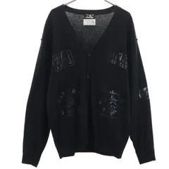【希少デザイン】ヒステリックグラマー☆パイル 刺繍ロゴ ニットカーディガン. HYSTERIC GLAMOUR（ヒステリックグラマー）の「LOGO刺繍
