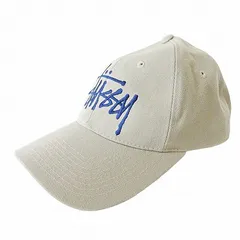 ステューシー STUSSY キャップ 帽子 ロゴ 刺繍 ウール混 ベージュ F 0306のサムネイル