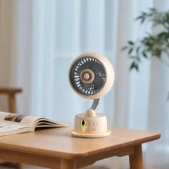 ⭐️新品⭐️卓上扇風機 Homlit ［くすみピンク］アロマ対応 レトロ USB充電式 静音