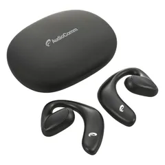 オーム電機AudioComm 完全ワイヤレスイヤホンAIR ブラック 耳をふさがない オフセットイヤホン スマホ通話 コードレス 無線 Bluetooth HP-W600N 03-2252 OHM 0