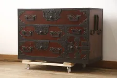 TORU 骨董 船箪笥 銭箱 引き出し 金具 鍵付 手提げ TORU 骨董 船箪笥 銭箱 引き出し 金具 鍵付 手提げ Yahoo