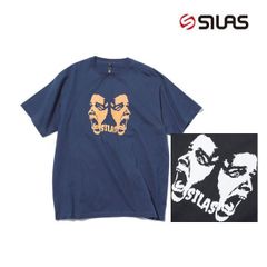 サイラス tシャツ Tシャツ silas SILAS SCREAM S/S TEE 110252011002 メンズ レディース ティシャツ ティーシャツ ネイビー 紺 紺色 m l xl ホラー 丸首 ゾンビ ブランド おしゃれ ブランド ロゴ クルーネック