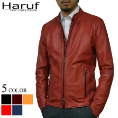 【送料無料】 革ジャン ライダースジャケット 本革 レザージャケット メンズ ライダース シングルライダース レザーライダース ラムレザー スタンドカラー 秋 冬 メンズアウター 大きいサイズ レザーブルゾン 30代 40代 50代 レッド 赤 WL01 春