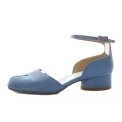 マルタンマルジェラ 22 Martin Margiela 22 メゾンマルジェラ Tabi Scarpa Ballerina シューズ パンプス チャンキーヒール ストラップ レザー 36 ブルー /YO28のサムネイル