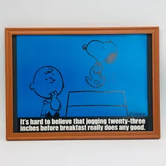 ビンテージ　カレンダー　BOOK ポスター　ピーナッツ『 スヌーピーとチャーリー 』 1970's　額付　※当時物　オリジナル アメリカ 輸入雑貨　ヴィンテージ　雑誌　アドバタイジング 　アートフレーム　レトロ　 　( AZ2013 )