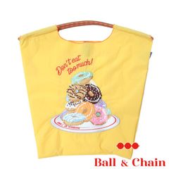【正規品】 ボールアンドチェーン (ドットドーナツ /イエロー) Mサイズ  トートバッグ ピクセル ドーナッツ