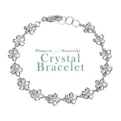 ブレスレット レディース スワロフスキー ハワイアンジュエリー ブレス swarovski プルメリア ブレスレット 女性 人気 おしゃれ シルバー925
