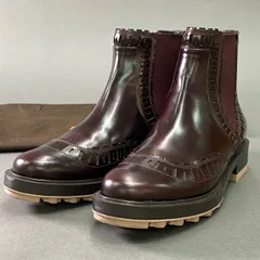 イタリア製 TOD'Sトッズ レザー 黒ゴールド光沢本革レザーショート