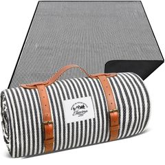 新品 【BEPAL Net掲載品】 レジャーシート ピクニックシート 厚手 2~3人用 150x200cm 大判 コンパクト 防水 おしゃれ Eluvina（エルビナ） (ボーダー)