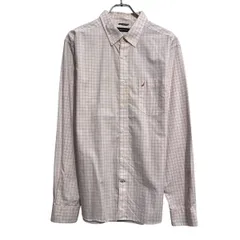 NAUTICA 長袖 チェックシャツ ノーティカ XL ピンク ビッグサイズ ボタンダウン ポケット 古着卸 アメリカ仕入 a612-6968のサムネイル