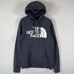 古着 ザ・ノースフェイス THE NORTH FACE パーカー プルオーバー フーディ スウェット ビッグロゴ アウトドア S  ダークグレー系 メンズ