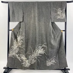 鈴乃屋 訪問着 袷 正絹 長尺 トールサイズ 灰色 グレー 七五三 初釜 鈴乃屋 訪問着 袷 正絹 長尺 トールサイズ 灰色 グレー 七五三