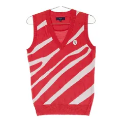 サイズ：M CALLAWAY キャロウェイ  Vネック ニットベスト 総柄 レッド系 [240101495973] ゴルフウェア レディース ストスト