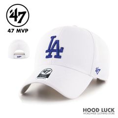 47 MVP キャップ LAホワイト×ブルー ヤンキース ドジャース フォーティーセブン B系 ローライダー HIP HOP ストリート ファッション メンズ レディース ダンス 衣装