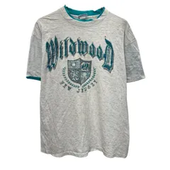 半袖 プリントTシャツ XL ホワイト系 プルオーバー ビッグサイズ アメリカ製 90's 90年代 カットソー 古着卸 アメリカ仕入 a705-6031