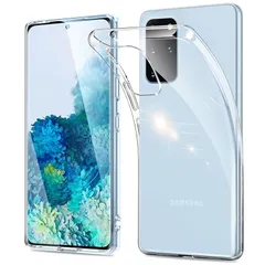 Galaxy S20 plus ケース クリア ギャラクシーs20+ SC-52A SCG02 カバー 透明 耐衝撃 スマホケース 薄型 ソフト tpu ストラップホール付き 軽量 (galaxyS20+, クリア) 1